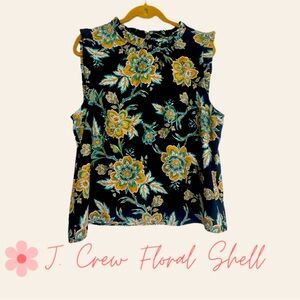 XL (size 10-14) floral J. Crew shell EUC